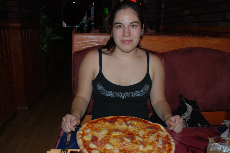 Me with huge pizza