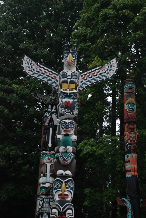 Totem poles in Stanley park